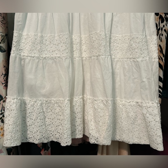 Apt. 9 White Lace Striped Dress - Picture 4 of 10